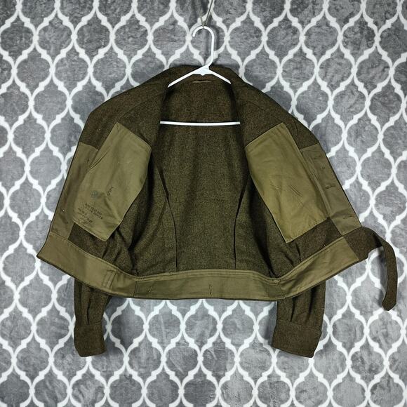 Vintage Military Wool Battle Dress Blouse Jacket Bond Clothes Shop Mens Size 6 - Picture 2 of 13